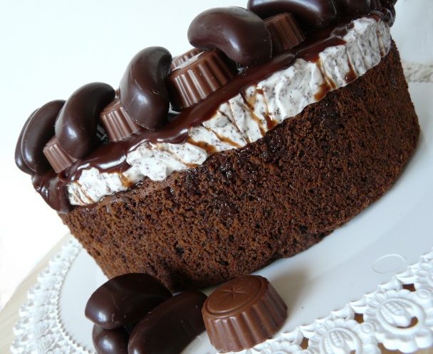 Torta čokoládová s tvarohom a višňami (fotorecept) - obrázok 11