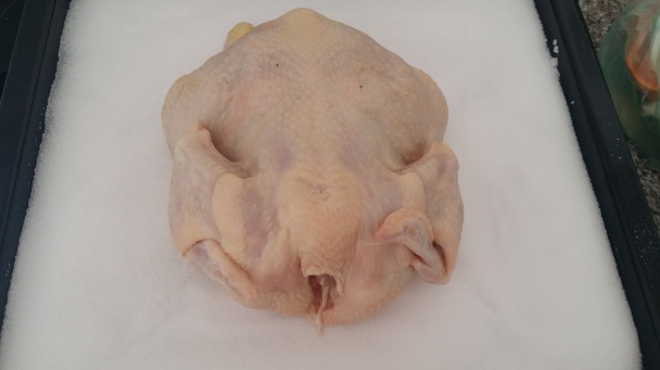 Kurča pečené na kile soli so zemiakmi (fotorecept) - obrázok 1