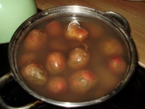 Zemiakové gule s údeným  mäsom (fotorecept) - obrázok 2