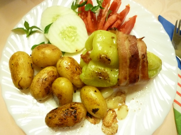 Pečená paprika s bagetou & opekané zemiačky (fotorecept) - obrázok 17