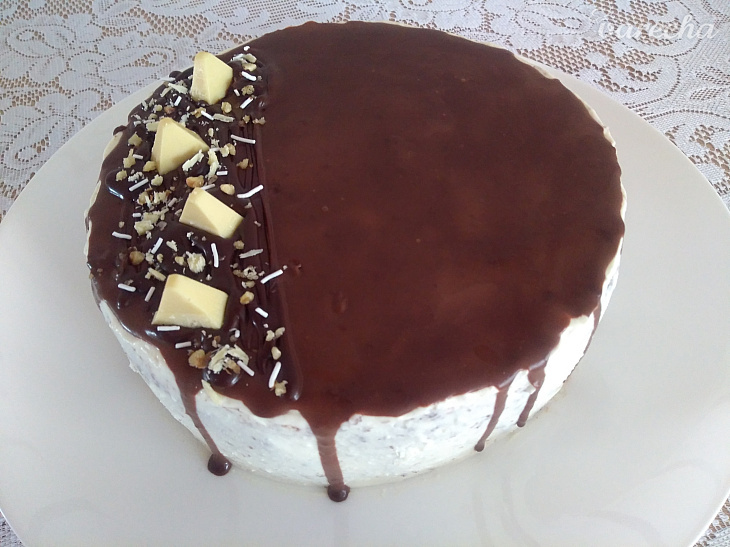 Rolovaná tvarohová torta s čokopolevou (fotorecept)
