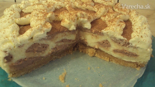 Pudingovo-tvarohová torta, nepečená (fotorecept)