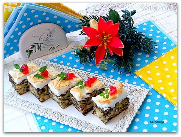 Makovo-pudingové koláčiky z rožkov so zapečeným snehom (fotorecept)