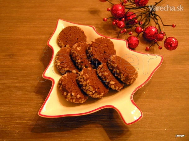 Jednoduché kakaové keksíky - kolieska, aj k Vianociam (fotorecept)