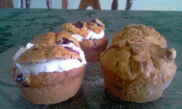 Medové muffinky s čučoriedkami (fotorecept)