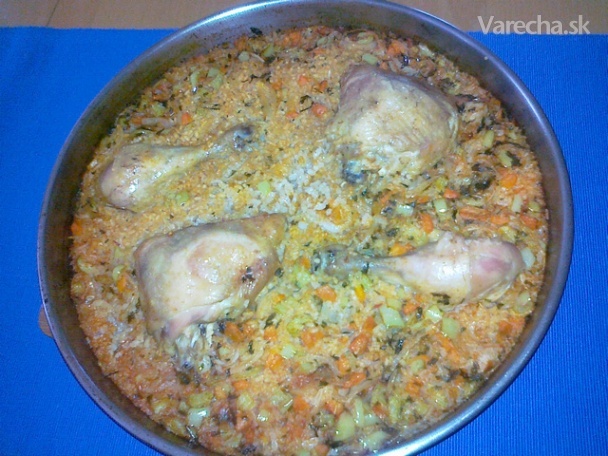 Kura s ryžou zapekané v rúre - Пиле с ориз на фурна