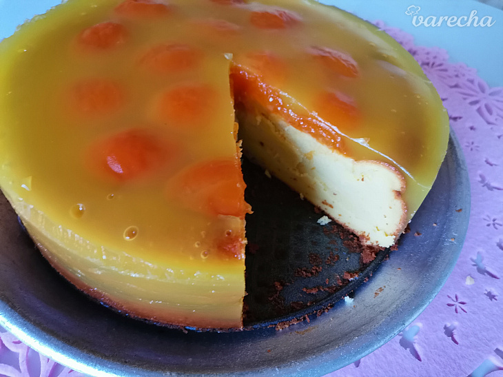 Tvarohovo-marhuľový cheesecake so želatínou (fotorecept)