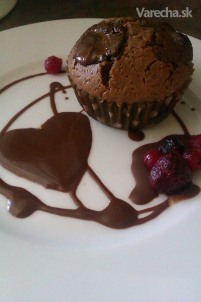 Čokoládovo-ovocné muffins (fotorecept)
