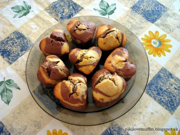 Mramorové muffiny s čokoládou