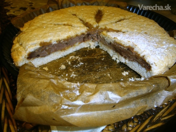 Linecký koláč plnený tvarohom a čokoládou (fotorecept)