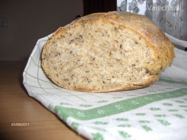 Domáci celozrnný chlieb so semienkami (fotorecept)