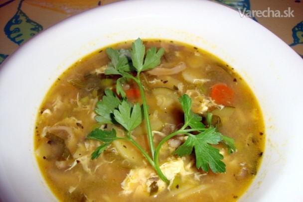 Zeleninová rýchla polievka s liatymi slížami (fotorecept)