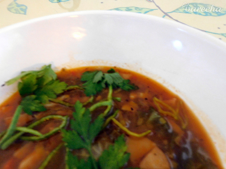 Zeleninová polievka s hlivou kotúčovou (fotorecept)