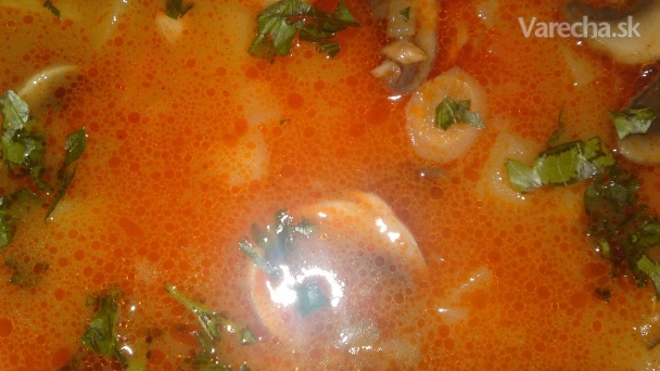 Šampiňónová polievka so zeleninou (fotorecept)