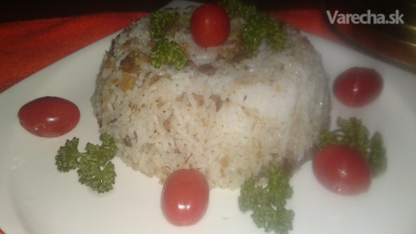 Miešaná ryža s bravčovou pečeňou a s údenou slaninkou (fotorecept)