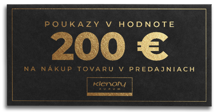 Poukaz Klenoty Aurum - 200 Eur