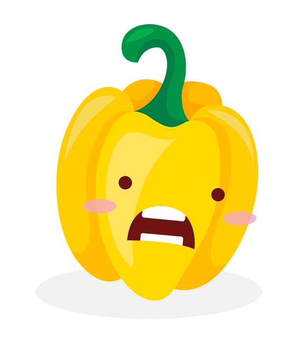 Smutná žltá paprika
