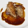 Pečená husacia pečienka Foie gras a prepelička s jablkovým chutney