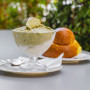 Citrónová, pistáciová a mandľová granita