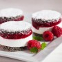 Trojfarebné makovo-malinové tortičky