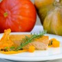 Údený losos na tekvicovom pyré