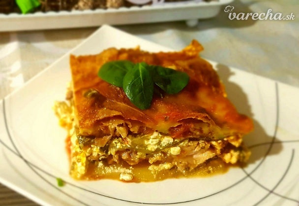 Zdravé lasagne s cuketou a kuracím mäsom (fotorecept)