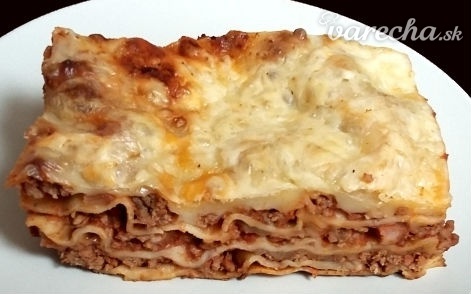 Lasagne s hovädzím mäsom a tromi druhmi syra (fotorecept)