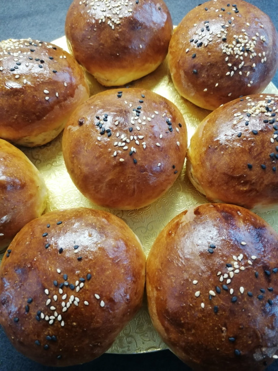 Domáce burgerové žemle (fotorecept)