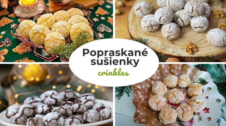Popraskané sušienky: 11x crinkles, jednoduché, ale efektné, hodné aj vianočného stola