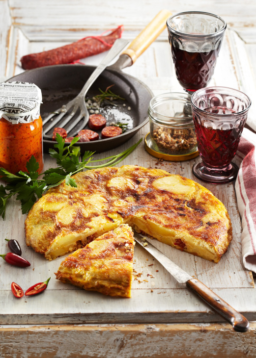 Zemiaková tortilla s chorizom