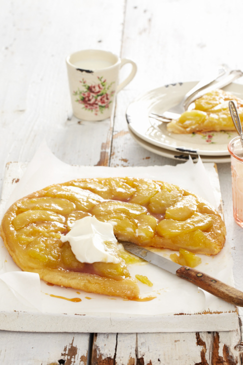 Obrátený jablkový koláč (Tarte Tatin)