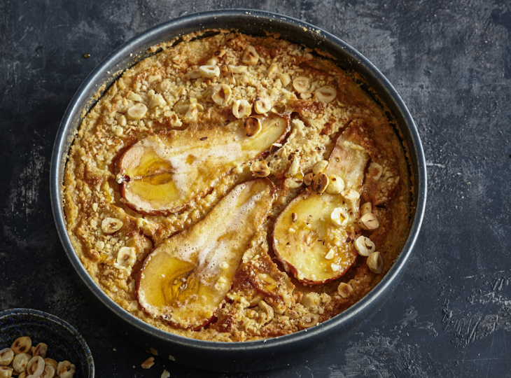 Hruškový koláč s orieškami