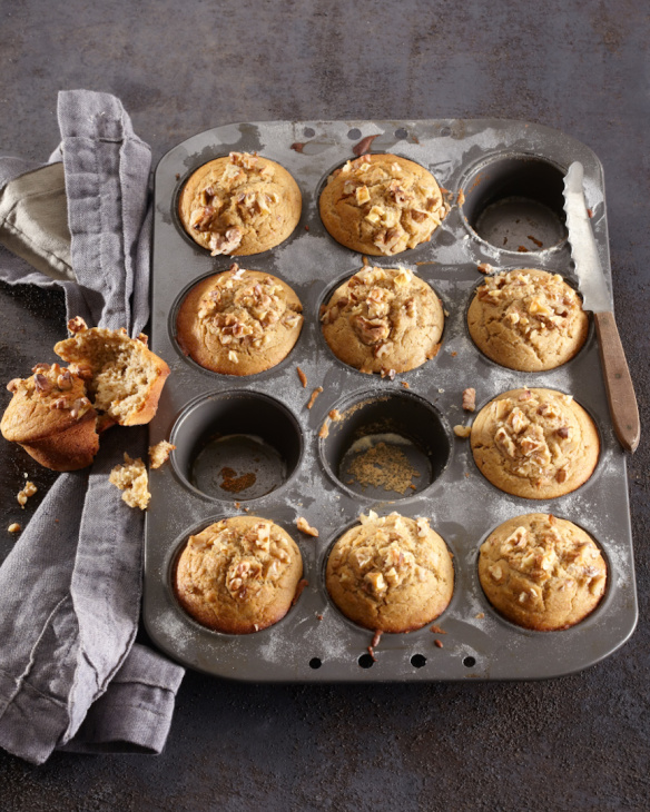 Banánové mafiny s vlašskými orechmi