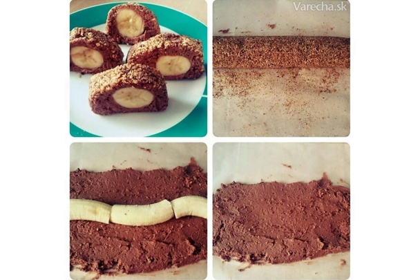 Proteinová banánovo-čokoládová roláda