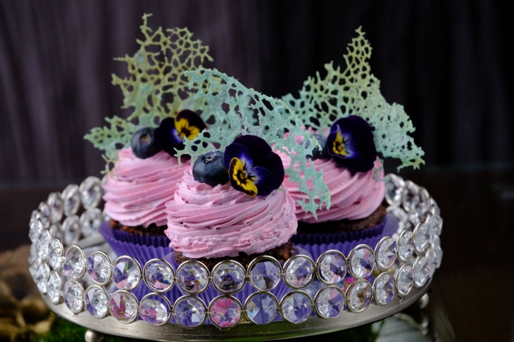 Cupcakes s levanduľovým krémom