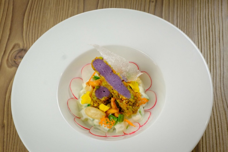 Kapustové krokety s fialovými zemiakmi (fotorecept)