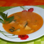 Paradajkovo-cuketová polievka s pórom (fotorecept)