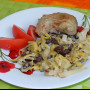 Pór s hrozienkami ako príloha (fotorecept)