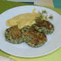 Mangoldovo-zemiakové placičky s cibuľovou omáčkou (fotorecept)
