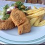 Sumec na spôsob -fish and chips-