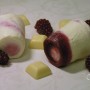 Nanuky z bielej čokolády s malinami