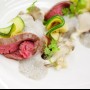 Flank steak s krémovým hubovým rizotom a hľuzovkovou penou (fotorecept)