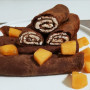 Čokoládové palacinky s tvarohom a žltým melónom