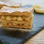 Mille feuilles s karamelizovanou bielou čokoládou a hruškami (fotorecept)