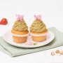 Muffiny svetlé s pistáciovým krémom