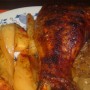 Pomaly pečené morčacie stehno po židovsky (fotorecept)