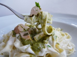Losos so smotanovými cestovinami a špenátovou omáčkou (fotorecept) - obrázok 10