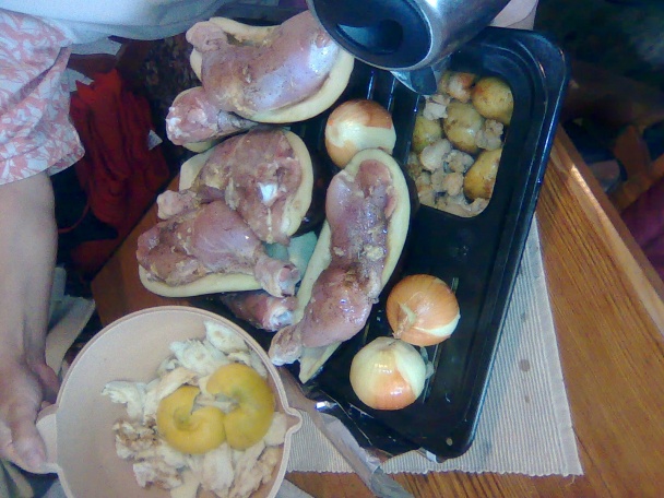 Baklažány plnené kuracími stehienkami (fotorecept) - obrázok 3