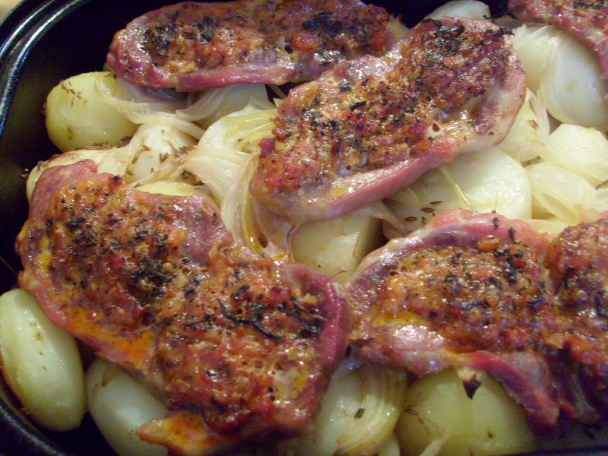 Krkovica v koberčeku so sviežou prílohou (fotorecept) - obrázok 8