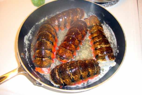 Chvost morského raka (lobster tail) s romain šalátom (fotorecept) - obrázok 1